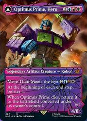 Optimus Prime, Hero // Optimus Prime, Autobot Leader (Shattered Glass) [Transformers] Magic: The Gathering
