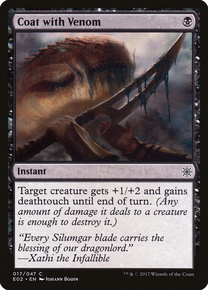 Coat with Venom [Explorers of Ixalan] Magic: The Gathering