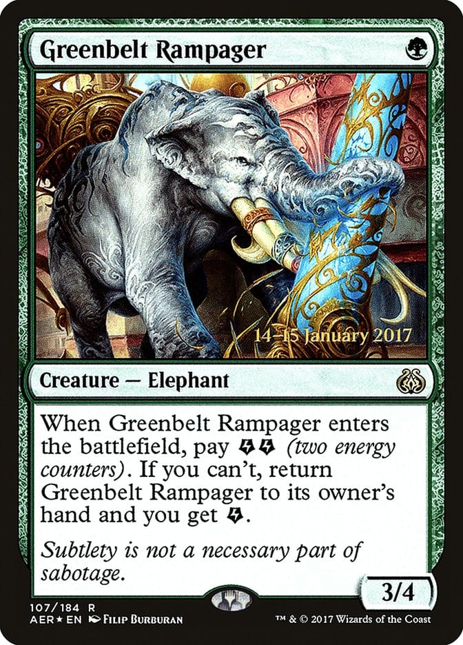 Greenbelt Rampager [Aether Revolt Prerelease Promos] Magic: The Gathering