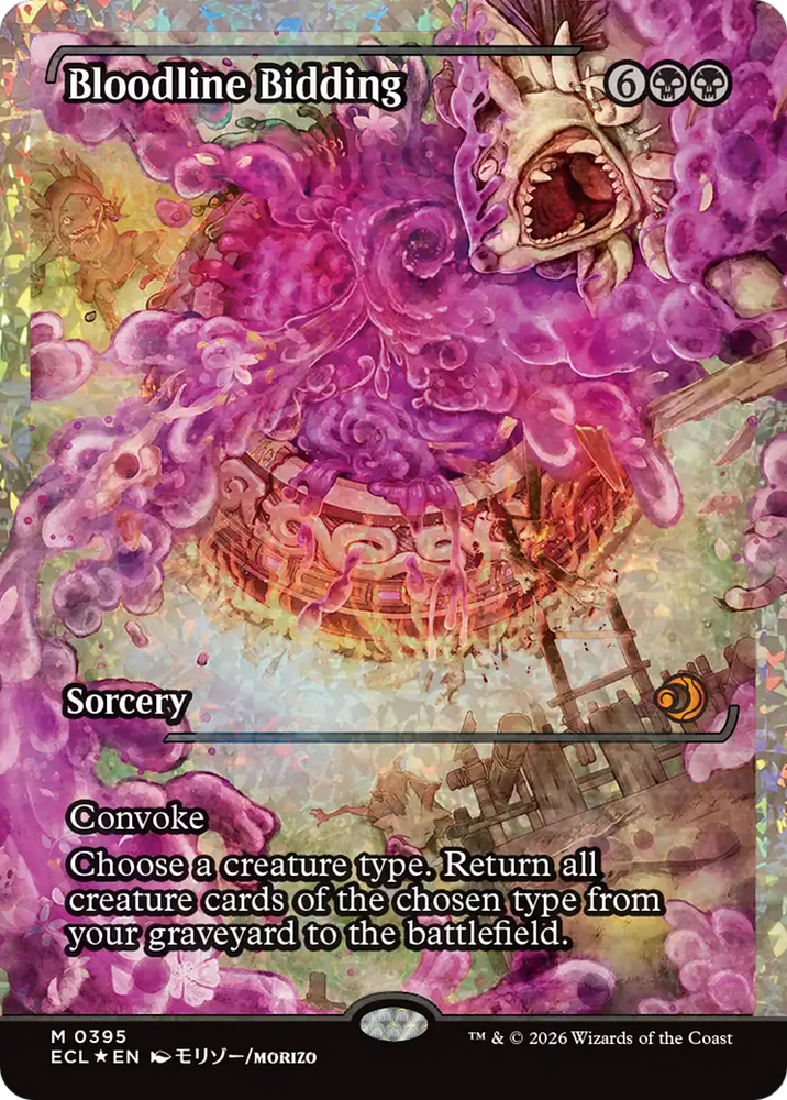Bloodline Bidding (Showcase) (Fracture Foil) [Lorwyn Eclipsed] Magic: The Gathering