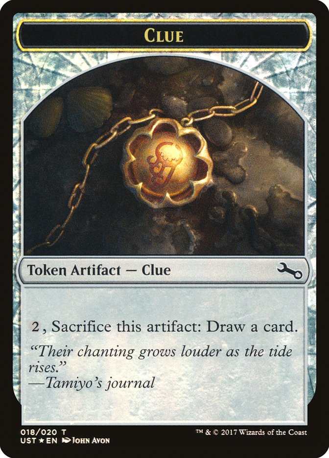 Clue // Clue Double-Sided Token [Unstable Tokens] Magic: The Gathering
