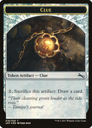 Clue // Clue Double-Sided Token [Unstable Tokens] Magic: The Gathering