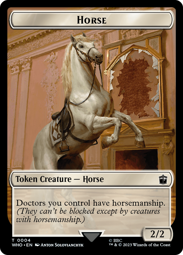 Horse // Treasure (0028) Double-Sided Token [Doctor Who Tokens] Magic: The Gathering