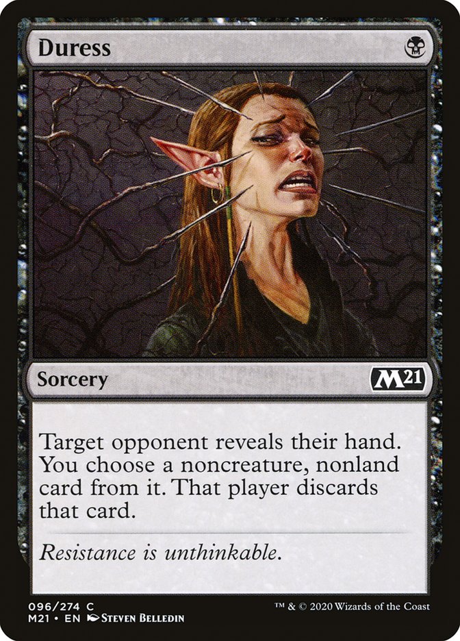 Duress [Core Set 2021] Magic: The Gathering