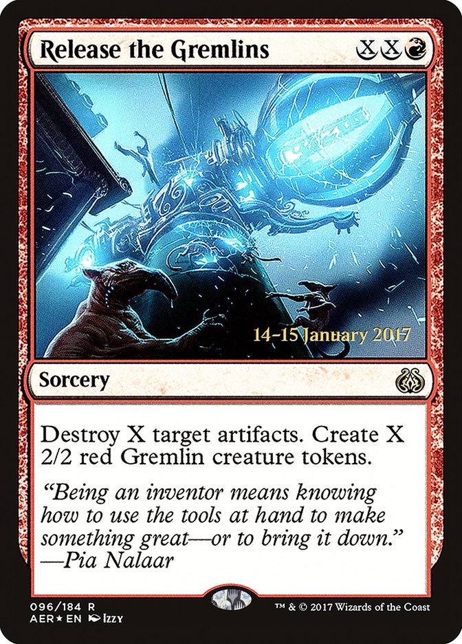 Release the Gremlins [Aether Revolt Prerelease Promos] Magic: The Gathering