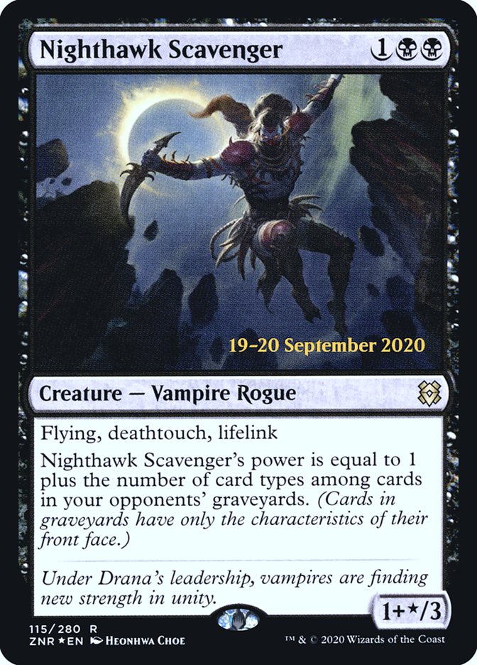 Nighthawk Scavenger [Zendikar Rising Prerelease Promos] Magic: The Gathering