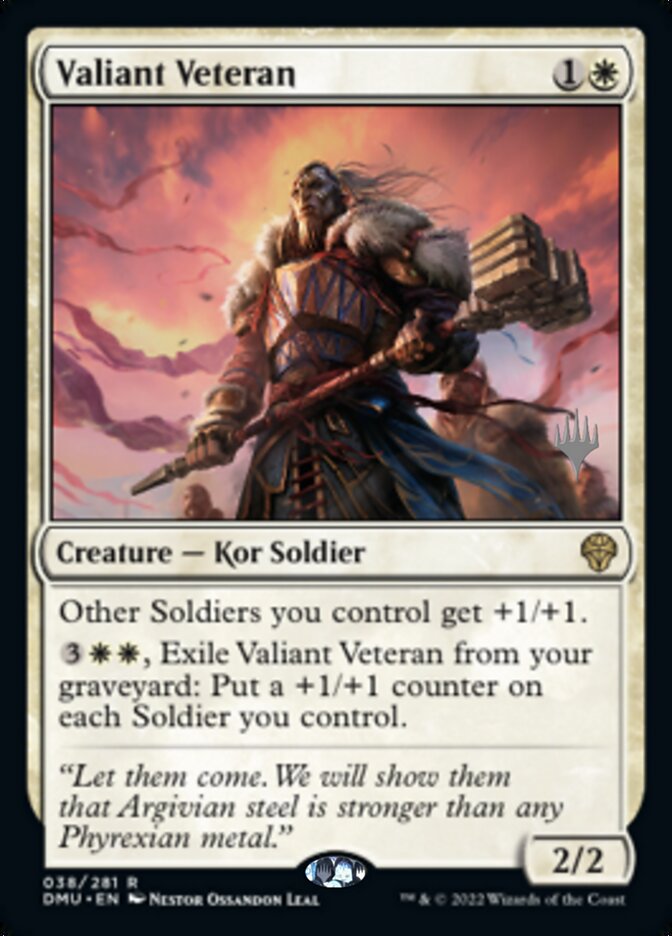 Valiant Veteran (Promo Pack) [Dominaria United Promos] Magic: The Gathering