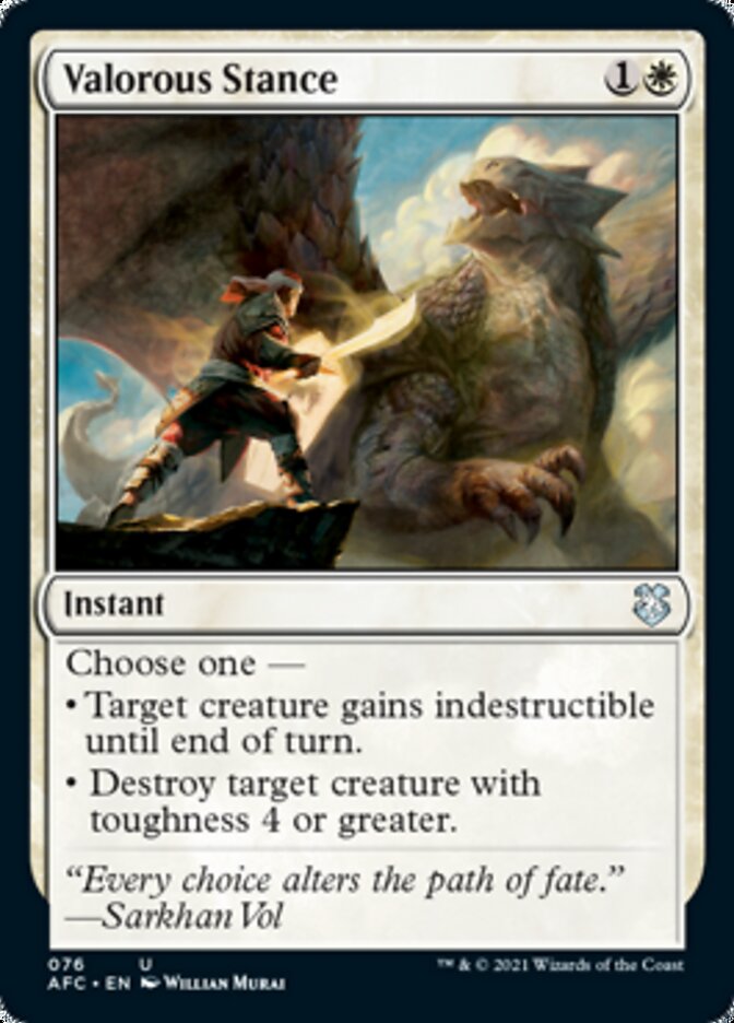 Valorous Stance [Dungeons & Dragons: Adventures in the Forgotten Realms Commander] Magic: The Gathering