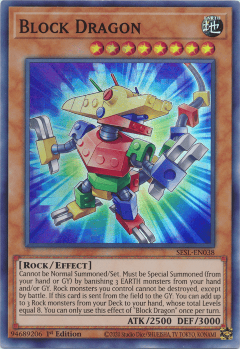 Block Dragon [SESL-EN038] Super Rare - Yugioh Cards For Your TCG Needs!