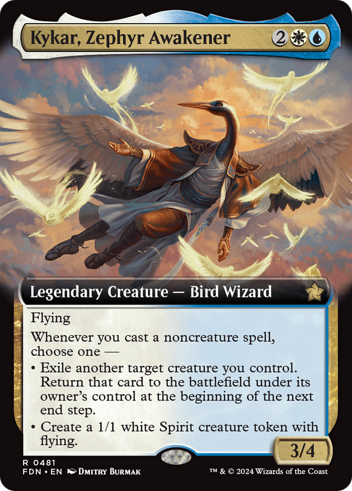 Kykar, Zephyr Awakener (Extended Art) [Foundations] Magic: The Gathering