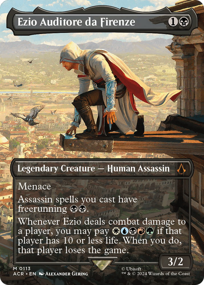 Ezio Auditore da Firenze (Borderless) [Assassin's Creed] Magic: The Gathering