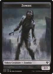Human Soldier (003) // Zombie Double-Sided Token [Commander 2020 Tokens] Magic: The Gathering