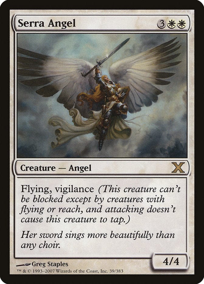 Serra Angel [Tenth Edition] Magic: The Gathering