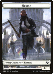 Human // Treasure Double-Sided Token [Commander 2020 Tokens] Magic: The Gathering