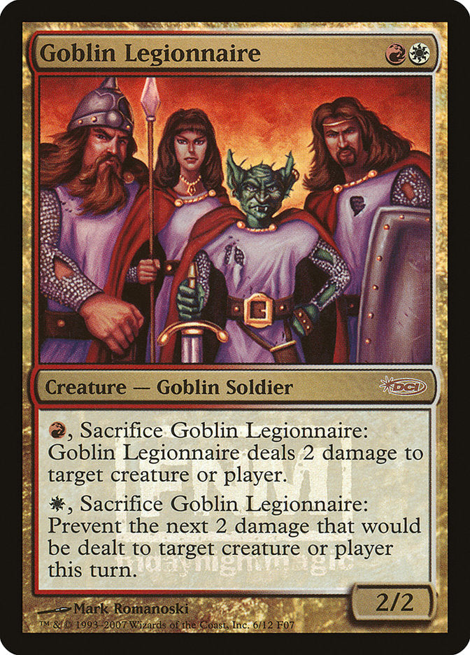 Goblin Legionnaire [Friday Night Magic 2007] Magic: The Gathering