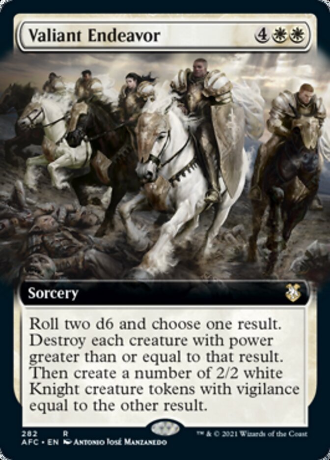 Valiant Endeavor (Extended Art) [Dungeons & Dragons: Adventures in the Forgotten Realms Commander] Magic: The Gathering