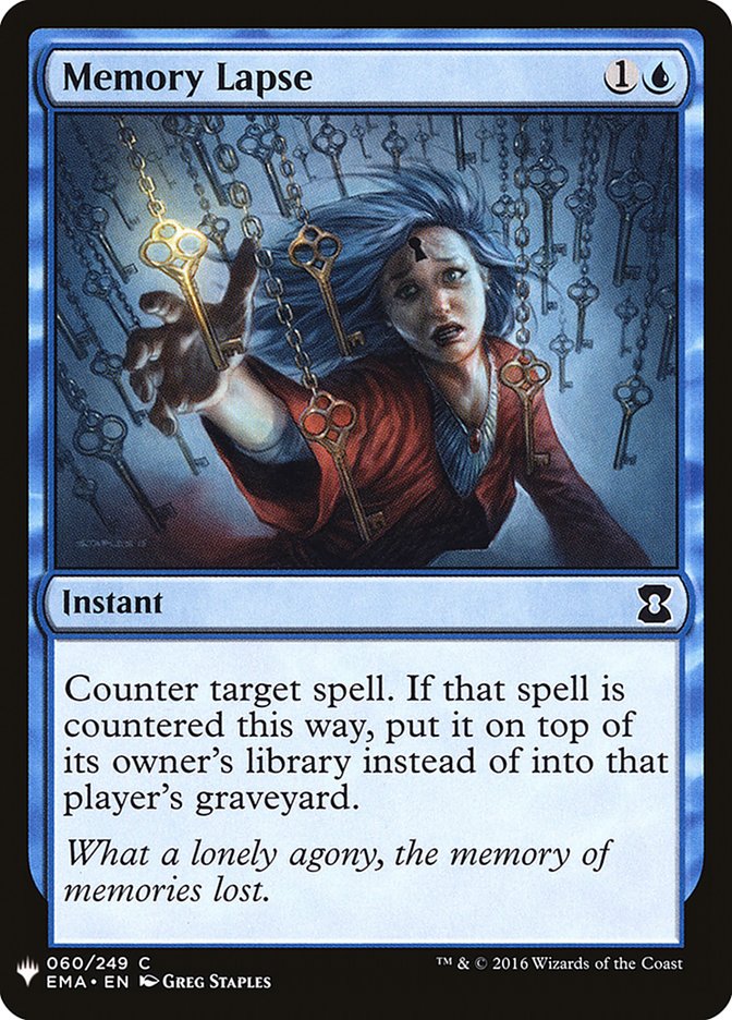 Memory Lapse [Mystery Booster] Magic: The Gathering
