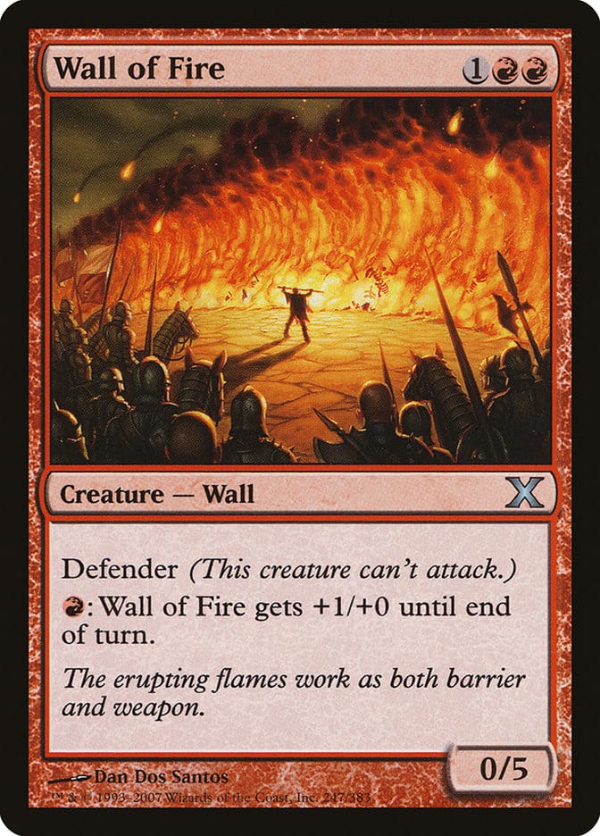 Wall of Fire [Tenth Edition] Magic: The Gathering