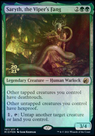 Saryth, the Viper's Fang [Innistrad: Midnight Hunt Prerelease Promos] Magic: The Gathering