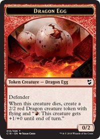 Dragon Egg // Dragon Double-Sided Token [Commander 2018 Tokens] Magic: The Gathering