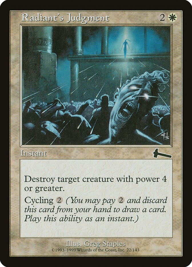 Radiant's Judgment [Urza's Legacy] Magic: The Gathering