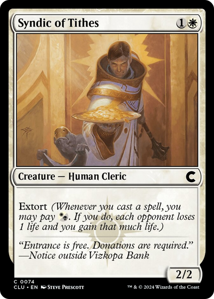 Syndic of Tithes [Ravnica: Clue Edition] Magic: The Gathering