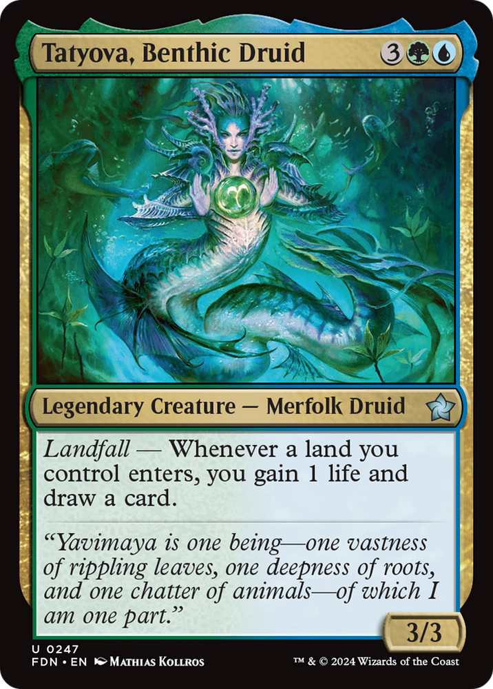 Tatyova, Benthic Druid [Foundations] Magic: The Gathering
