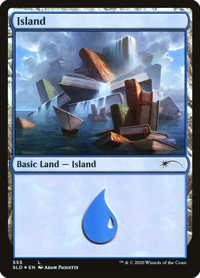 Island (Well Read) (555) [Secret Lair Drop Promos] Magic: The Gathering