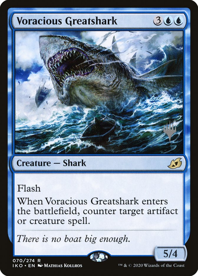 Voracious Greatshark (Promo Pack) [Ikoria: Lair of Behemoths Promos] Magic: The Gathering