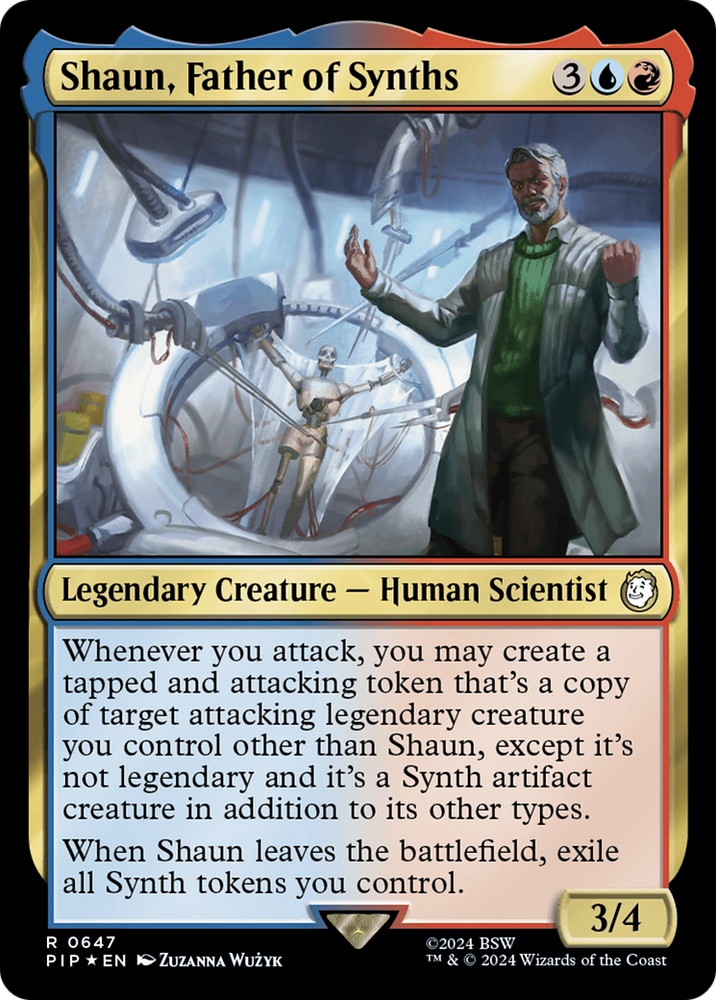 Shaun, Father of Synths (Surge Foil) [Fallout] Magic: The Gathering