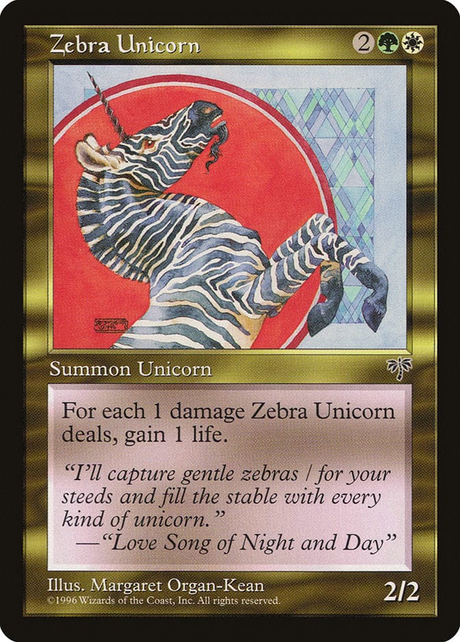 Zebra Unicorn [Mirage] Magic: The Gathering