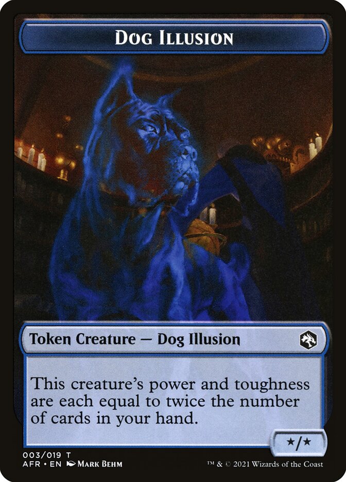 Angel // Dog Illusion Double-Sided Token [Dungeons & Dragons: Adventures in the Forgotten Realms Tokens] Magic: The Gathering