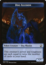 Angel // Dog Illusion Double-Sided Token [Dungeons & Dragons: Adventures in the Forgotten Realms Tokens] Magic: The Gathering