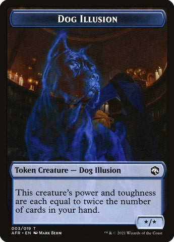 Angel // Dog Illusion Double-Sided Token [Dungeons & Dragons: Adventures in the Forgotten Realms Tokens] Magic: The Gathering