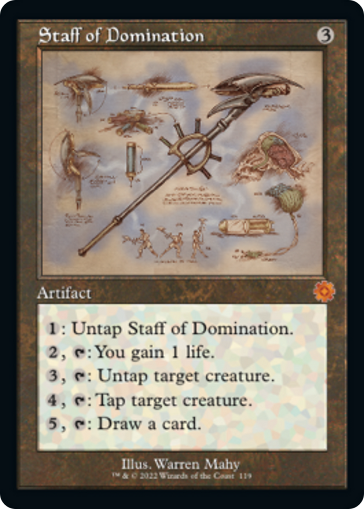 Staff of Domination (Retro Schematic) [The Brothers' War Retro Artifacts] Magic: The Gathering