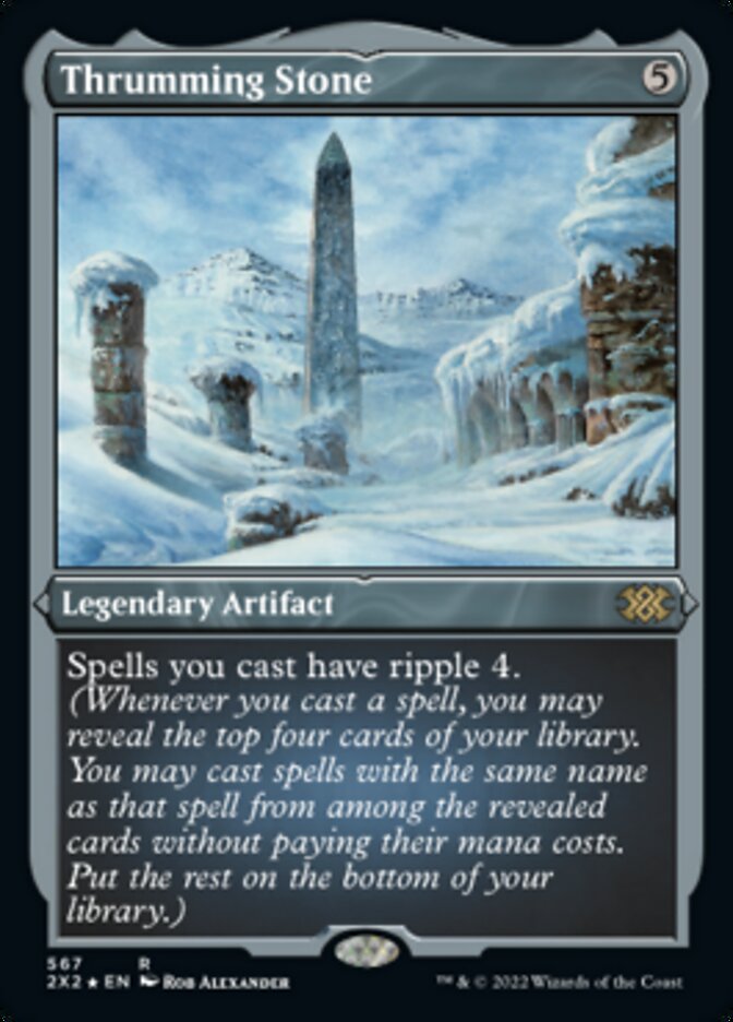 Thrumming Stone (Foil Etched) [Double Masters 2022] Magic: The Gathering