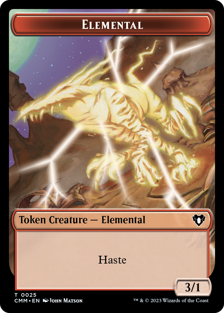 Elemental Token (25) [Commander Masters Tokens] Magic: The Gathering