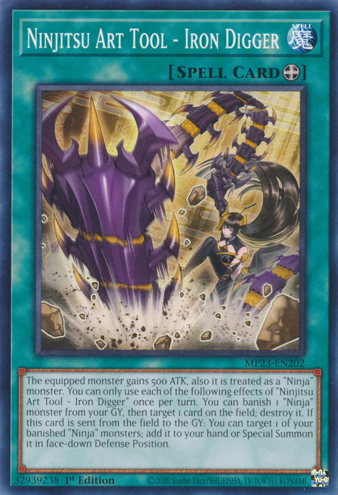 Ninjitsu Art Tool - Iron Digger [MP23-EN202] Common - Yugioh Cards For Your TCG Needs!