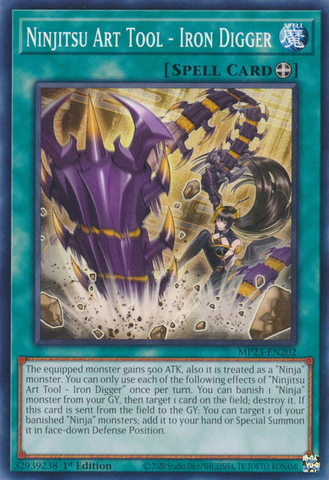 Ninjitsu Art Tool - Iron Digger [MP23-EN202] Common - Yugioh Cards For Your TCG Needs!