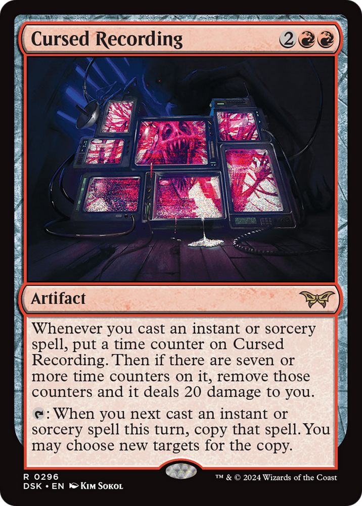 Cursed Recording (0296) [Duskmourn: House of Horror] Magic: The Gathering