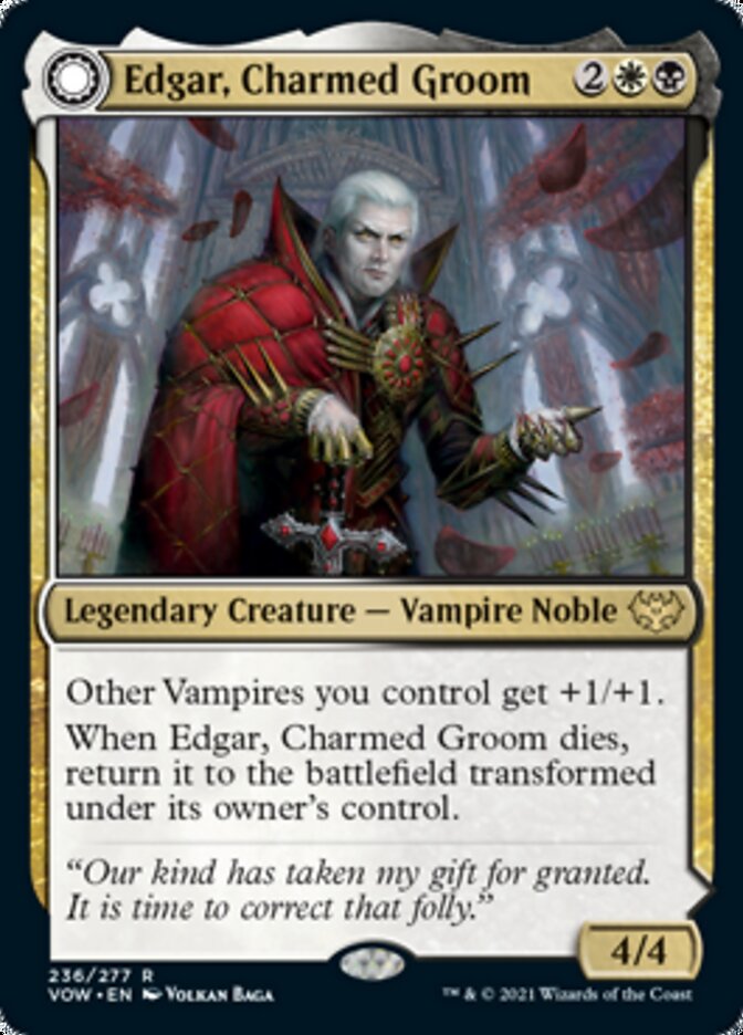 Edgar, Charmed Groom // Edgar Markov's Coffin [Innistrad: Crimson Vow] Magic: The Gathering