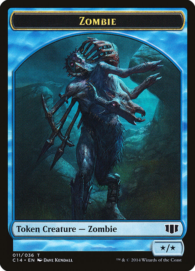 Kraken // Zombie (011/036) Double-Sided Token [Commander 2014 Tokens] Magic: The Gathering