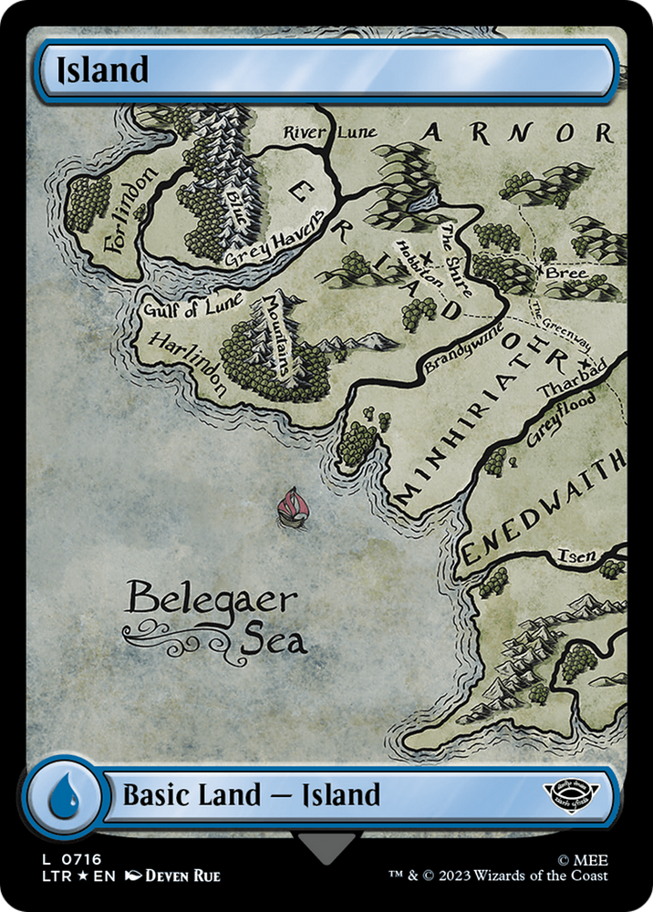 Island (0716) (Surge Foil) [The Lord of the Rings: Tales of Middle-Earth] Magic: The Gathering