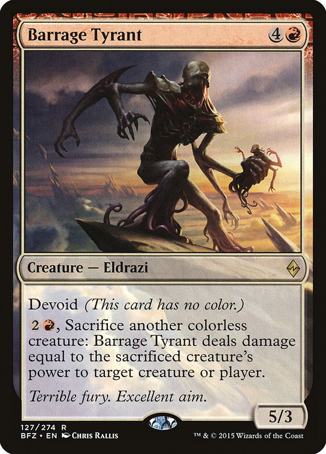 Barrage Tyrant [Battle for Zendikar] Magic: The Gathering