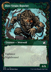 Tireless Hauler // Dire-Strain Brawler (Showcase Equinox) [Innistrad: Midnight Hunt] Magic: The Gathering