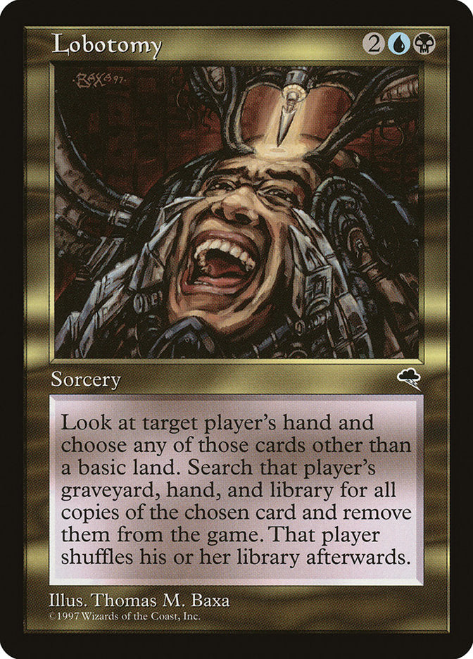 Lobotomy [Tempest] Magic: The Gathering