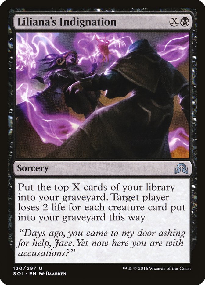 Liliana's Indignation [Shadows over Innistrad] Magic: The Gathering