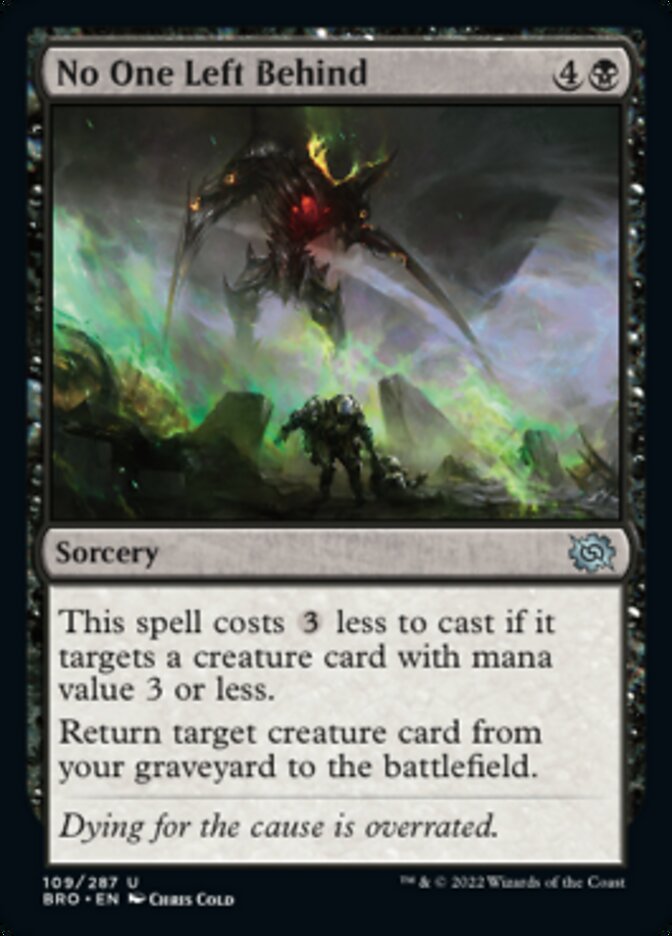 No One Left Behind [The Brothers' War] Magic: The Gathering