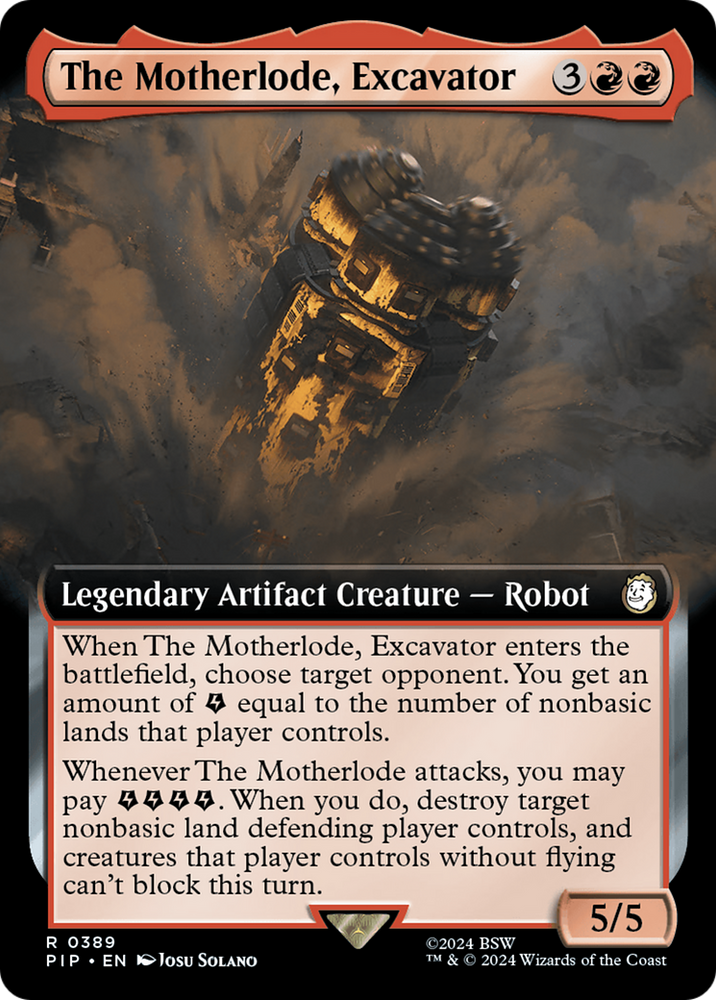 The Motherlode, Excavator (Extended Art) [Fallout] Magic: The Gathering