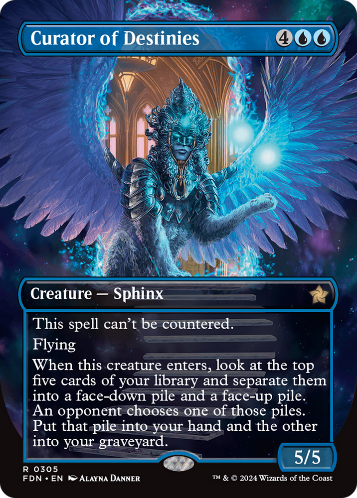 Curator of Destinies (Borderless) [Foundations] Magic: The Gathering